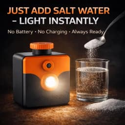 Household Emergency Saltwater Lamp Portable High Beam Flashlight Outdoor Hiking Exploration Light