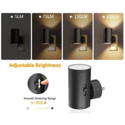 1-4Pcs LED Night Lights Plug Into Wall Dimmable Night Light with Light Sensor Wall Light for Bedroom Hallway Stairway Livingroom