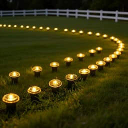 Secret Garden Glow Solar In-Ground Path Lights, Outdoor Waterproof Walkway Disk Lights for Yard Driveway Decoration