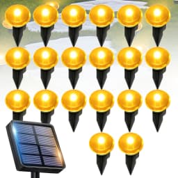 Secret Garden Glow Solar In-Ground Path Lights, Outdoor Waterproof Walkway Disk Lights for Yard Driveway Decoration