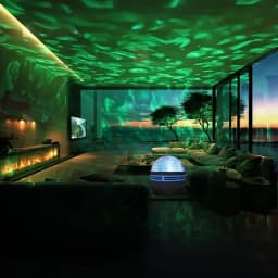 Starry Sky Ocean Wave Projector Ligh LED Night Light 7 Colors with Remote USB Powered Dynamic Rotating for Family Romantic Decor