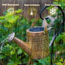 1/2Pcs Solar Lights Outdoor Watering Can LED Lamp Waterproof Hanging Lantern String Waterfall Decorative or Yard Patio Garden
