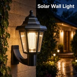 Garden Wall Light 1.5M Solar Courtyard Light Retro Streetlight Outdoor Lawn Path Courtyard Floor Lamp
