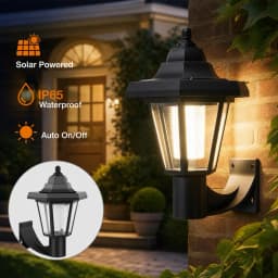Garden Wall Light 1.5M Solar Courtyard Light Retro Streetlight Outdoor Lawn Path Courtyard Floor Lamp