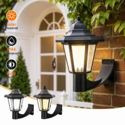 Garden Wall Light 1.5M Solar Courtyard Light Retro Streetlight Outdoor Lawn Path Courtyard Floor Lamp