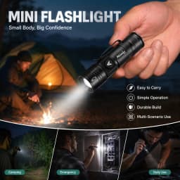 Zoomable LED Beam Light Portable Flashlight USB Rechargeable Home Outdoor Camping Hunting Fishing Hiking Emergency Lighting Lamp
