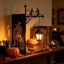 Vintage Gothic Metal Reading Lamp LED Night Light Ornament Book Decor Hanging Bookshelf Lamp for study Home Library