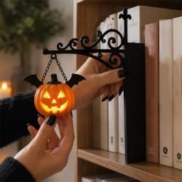 Vintage Gothic Metal Reading Lamp LED Night Light Ornament Book Decor Hanging Bookshelf Lamp for study Home Library