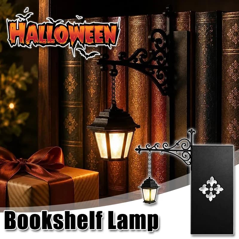 Vintage Gothic Metal Reading Lamp LED Night Light Ornament Book Decor Hanging Bookshelf Lamp for study Home Library