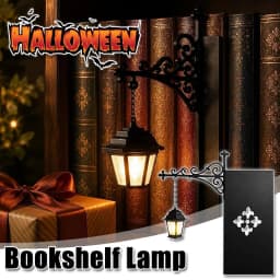 Vintage Gothic Metal Reading Lamp LED Night Light Ornament Book Decor Hanging Bookshelf Lamp for study Home Library