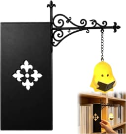 Vintage Gothic Metal Reading Lamp LED Night Light Ornament Book Decor Hanging Bookshelf Lamp for study Home Library