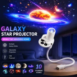 Mini USB Galaxy Star Projector Night Light 5/10/15 Patterns Clear Image With Film Starry Sky Ambient Light For Bedroom Car Decor
