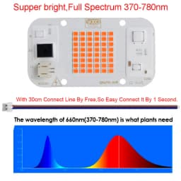 Quantum LED Grow Light Chip LM283B+ 100W 50W DOB COB Full Spectrum Welding Free 220V 110V LED Chip For Indoor Plants