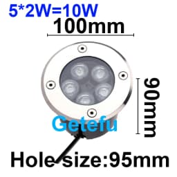 LED Garden Light Underground 3W 5W7W10W 12W Waterproof IP67 Outdoor Floor Recessed Spotlight Outside Deck Lighting 220V DC12V24V
