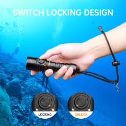 Sofirn SD06 Scuba Diving Light SFT70 Powerful 3200lm 21700 Dive Flashlight Rotary Switch With Lock Mode 6500K