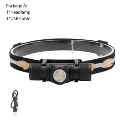 BORUiT D10 1000LM LED Headlamp Powerful Lightweight Headlight Type-C Rechargeable Head Torch Waterproof Camping Fishing Lantern