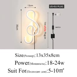 Modern Minimalist Wall Lamps Living Room Bedroom Bedside Luster AC90V-260V LED Indoor Black White Lamp Aisle Lighting Decoration