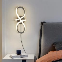 Modern Minimalist Wall Lamps Living Room Bedroom Bedside Luster AC90V-260V LED Indoor Black White Lamp Aisle Lighting Decoration