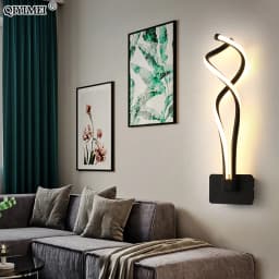 Modern Minimalist Wall Lamps Living Room Bedroom Bedside Luster AC90V-260V LED Indoor Black White Lamp Aisle Lighting Decoration