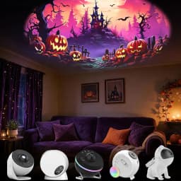Galaxy Projector Pro Disc Device Not Included Halloween Version Realistic Planetarium Night Light 6 Film Discs 4K HD Birthday