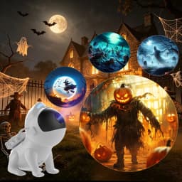 Galaxy Projector Pro Disc Device Not Included Halloween Version Realistic Planetarium Night Light 6 Film Discs 4K HD Birthday