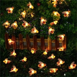 5M/10M Solar Lights String 20/50 Led Honey Bee Shape Solar Powered Fairy Lights For Outdoor Home Garden Fence Summer Decoration