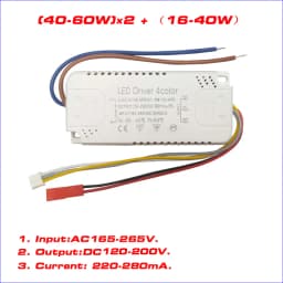 LED Driver Current 220mA 20-40W/40-60W SMD PCB light Ceiling Power Supply 3 color Double Output lighting transformers AC165-265V