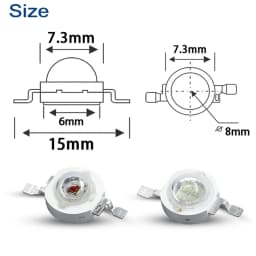 10-100pcs 1W 3W High Power LED Light-Emitting Diode LEDs Chip SMD Warm White Red Green Blue Yellow SpotLight Downlight Lamp Bulb