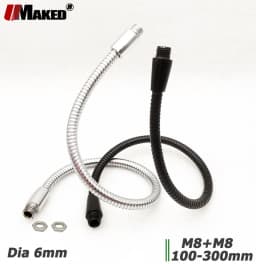 1/5/10pc Dia6mm LED Gooseneck Desk Lamp Soft Flexible Light Holder 10/20/30CM Table Lamp Lights Accessories LED Hose Metal Pipe
