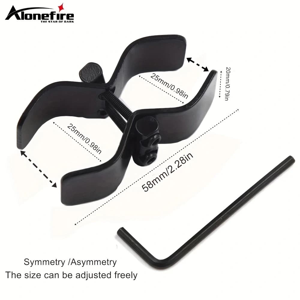 15-30mm Mounting Bracket Universal Flashlight Lamp Tube Clamp Mounts Rail High Strength Tactical Laser Light Hunting Torch Clip