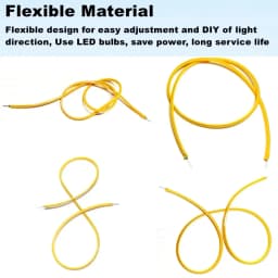 10PCS COB LED Flexible Ultra Slim Filament 3V Spiral Bulb Filament Retro Edison Bulb Lamp Parts Diode Lighting Strip Decoration