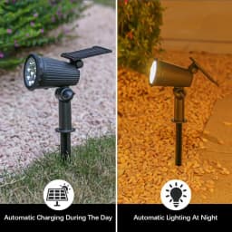 KDULIT 2/9LED Solar Spotlights 150° Adjustable Garden Courtyard Lawn Lights Outdoor Waterproof Decoration Landscape Street Lamp