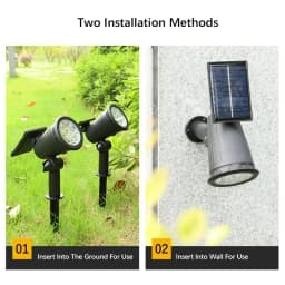 KDULIT 2/9LED Solar Spotlights 150° Adjustable Garden Courtyard Lawn Lights Outdoor Waterproof Decoration Landscape Street Lamp