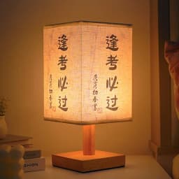 LED Decoration Table Lamps Simple Chinese Style Dimmable Plug Night Light Fabric Lampshade Square Bedroom Bedside Desk Lights