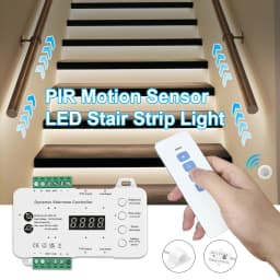 Stair Motion Sensor Light Strip 4-40 Steps Stairs LED Strip Daylight Sensor Stair Lighting Stair LED Strip Easy Insallation