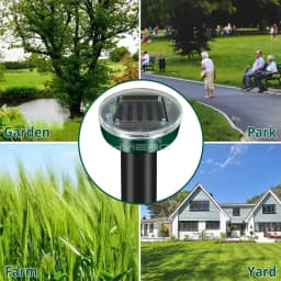 1/2/4/8 Solar Powered Ultrasonic Sonic Mole Pest Rodent Repeller Repellent Yard Outdoor Lamp Backyard Farmland Mouse Repeller