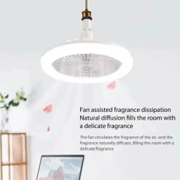 2 In 1 Indoor 30W Ceiling Fan Lamps with Remote Control 360°Rotating E27 Living Room Bedroom Lighting LED Decorative Lights