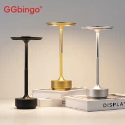 GGbingo USB Rechargeable LED Desk Lamp Touch Dimming Portable Desk Light Coffee Shop Vintage Decoration Atmosphere Light