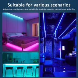 5M COB RGBCCT Led Strip 24V 6 Pin 12mm 840 Diodes RGB CCT WW CW 24 Volt Flexible Led Stripe Neon Tape Ribbon Lamp for Room Decor