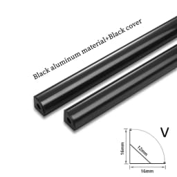 1-30Pcs/lot LED Aluminum profile 0.5m/pcs U/V shape Corner for 5050 2835 LED Strip Bar Lamp channel Holder White/Black Cover