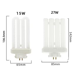 AC220V Four Needles Fluorescent Light Tubes G10q Square Pins Eye-Protection Lamp-Tube 15W 27W 6500K Energy Saving Lamp