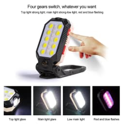 Multifunctional COB Portable Work Light USB Rechargeable Emergency Repair Light Mobile Light Source Flashlight