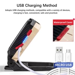 Multifunctional COB Portable Work Light USB Rechargeable Emergency Repair Light Mobile Light Source Flashlight