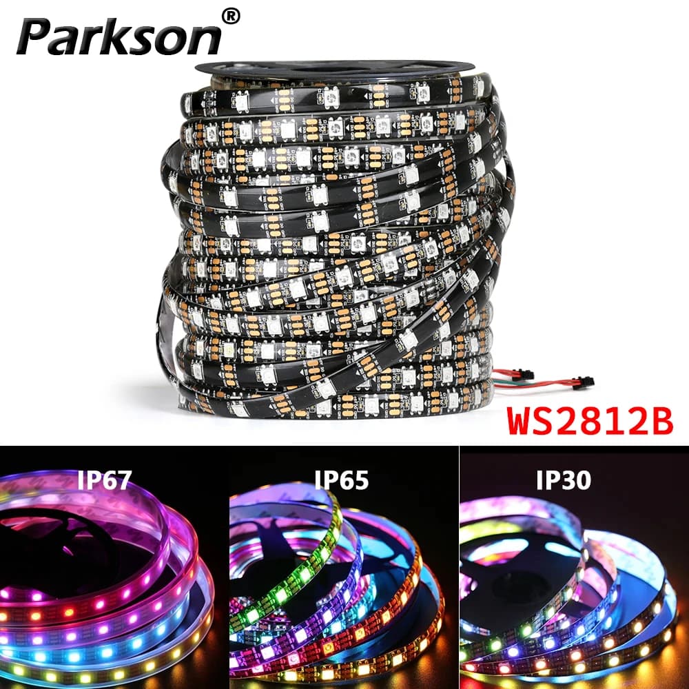 WS2812B Smart Pixel RGBIC Led Strip Light DC5V USB Individually Addressable IC 30/60 Pixels/Leds/m IP30/IP65/IP67 Magic Light