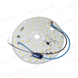 6W 8W 12W 24W 36W 48W LED Chip 220V Driver-Free Three-Color Aisle PCB Light Source Accessories Round LED Light Panel