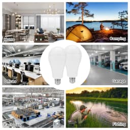 Portable E27 15W LED Emergency Light Bulb 1600mAh Rechargeable Camping Lamp 85-265V for Home Power Failure Tent Garden Lamp