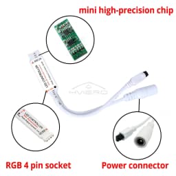 Mini 24key IR Remote Controller RGB Led Light Strip Wireless Receiver For 3528 5050 DC 12V Home Living Room Lighting Night Lamp