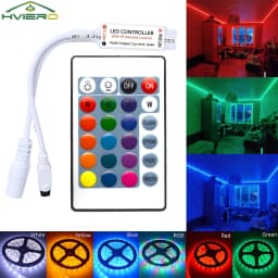 Mini 24key IR Remote Controller RGB Led Light Strip Wireless Receiver For 3528 5050 DC 12V Home Living Room Lighting Night Lamp