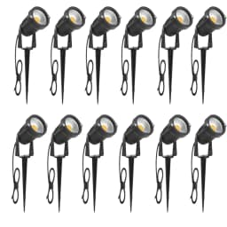 1 Meter Cable IP65 LED Garden Lawn Lamp Light 5W 10W Spike Landscape Lamp AC DC12V24V Warm White Blue Spot Lights 220V110V
