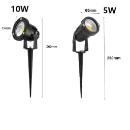 1 Meter Cable IP65 LED Garden Lawn Lamp Light 5W 10W Spike Landscape Lamp AC DC12V24V Warm White Blue Spot Lights 220V110V